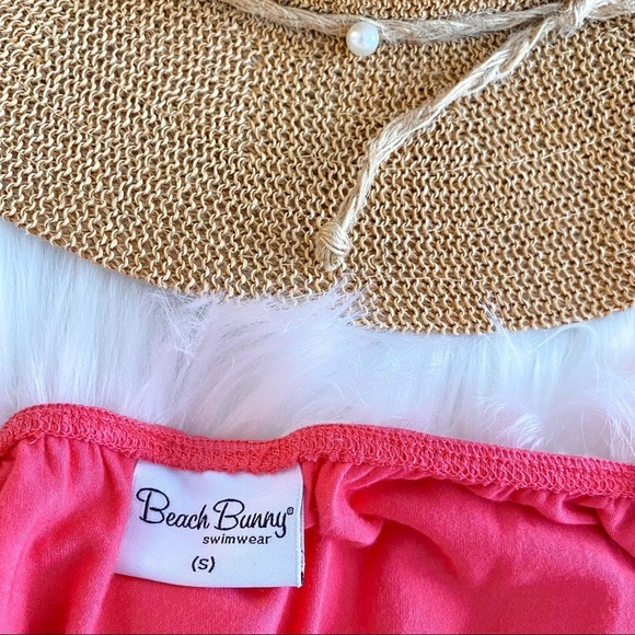 Beach Bunny Swimwear Mini Lace Dress Coral Pink For you Dress Tie Waist Coverup - Picture 10 of 16